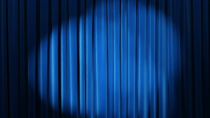 Wall Mural - empty theater velvet curtains with spotlights. looping animation, 4k