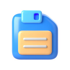 Poster - floppy disc 3d icon. retro device for memory or digital data storage, vintage electronic equipment f