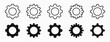 Gear vector icon set. Cogwheel icons. Cog. Settings symbol set.