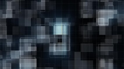 Poster - Abstract Digital Data Technology Grid Fx Background Loop/ 4k animation of an abstract background with digital data technology graphic grid seamless looping
