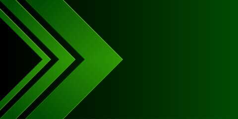 Wall Mural - green arrowhead right triangle. 3d gradient abstract background. design element for template, card, 