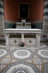 la major cathedral, marseille. tomb of bishop eugene de mazenod. france.