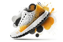 Trendy Fashionable Sneaker Sole On White Background. Generative AI