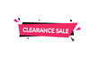 clearance sale button vectors.sign label speech bubble clearance sale
