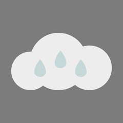 Fototapete - Cloud vector icon. Heavenly body cloud vector. Weather vector. Rain icon.