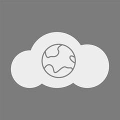 Poster - Cloud web icon. Cloud internet service vector. Cloud web services vector icon.