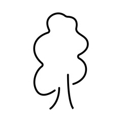 Poster - outline tree vector. tree vector icon. line drawn tree vector icon. minimalist tree vector. plant ve