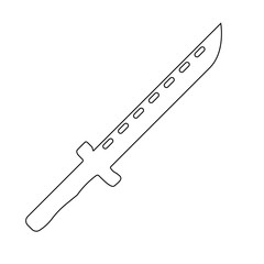 Poster - Knife vector outline. Knife vector icon. Cold weapon knife blade. Kitchen knife vector.