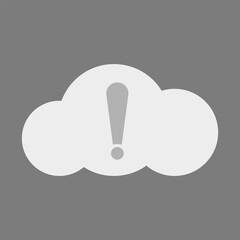 Poster - exclamation mark in cloud vector. message in the cloud service vector. danger cloud vector icon.