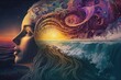 Psychic waves, wellness and experimentation, escapism. In your mind. Generative AI.