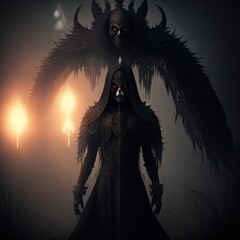 Demon of Darkness - Creature - Magical - Powerful - Fantasy - Stylized - Game Character - Demon Hero – Warrior