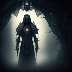 Wall Mural - Demon of Darkness - Creature - Magical - Powerful - Fantasy - Stylized - Game Character - Demon Hero - Warrior