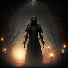 Wall Mural - Demon of Darkness - Creature - Magical - Powerful - Fantasy - Stylized - Game Character - Demon Hero - Warrior