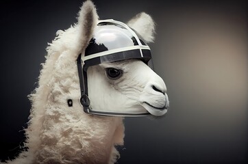Poster - Alpaca Astronaut Out Of This World In A Space Suit Generative AI