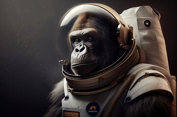 Poster - Gorilla Astronaut Out Of This World Exploring Generative AI