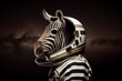 Zebra Astronaut In Outer Space Exploring Generative AI