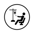 © 121icons - Chemo, chemotherapy, intravenous icon. Black vector graphics.