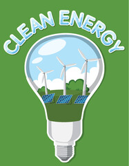 Poster - Alternative clean energy vector concept