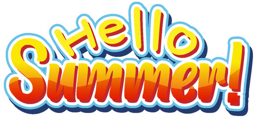 Canvas Print - Hello summer text for banner or poster design