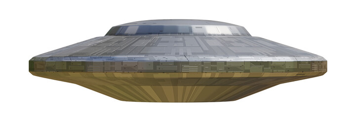 Wall Mural - ufo, extraterrestrial spaceship, isolated on transparent background