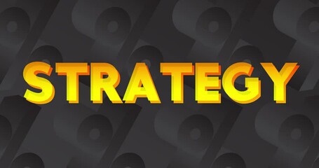 Poster - Strategy Text on Dark Percentage Sign Background. Marketing, Business Event.