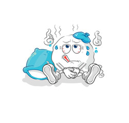 Sticker - ghost sick vector. cartoon character