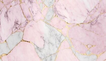 Wall Mural - Pink Champagne: A Delicate Marble with Subtle Gold Veins, AI Generative