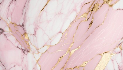 Soft and Subtle: Pink Marble with Delicate Gold Veins, AI Generative