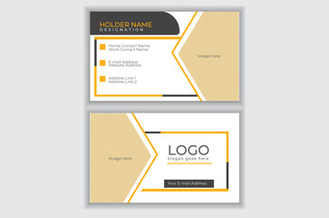 Wall Mural - Business card design . Double sided business card template modern and clean style. Creative and modern business card template. 