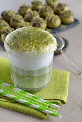 Canvas Print - Green tea matcha latte