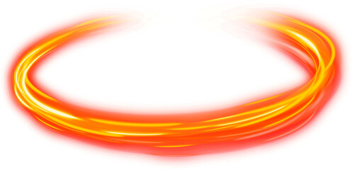 Wall Mural - orange light ring effect