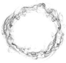 Wall Mural - cigarette smoke ring frames