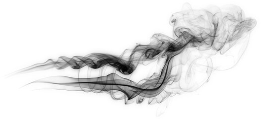 dynamic abstract black fine smoke illustration