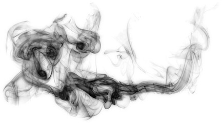 Wall Mural - swirling black smoke element
