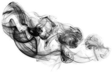 Wall Mural - isolated realistic cigarette smoke