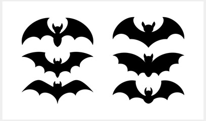 Stencil bat isolated. Hand drawn art. Halloween symbol. Animal vector stock illustration. EPS 10