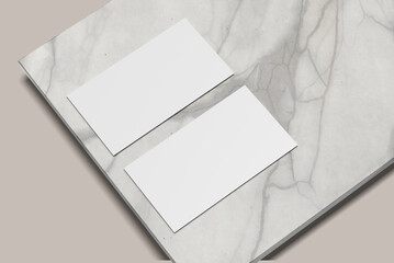 Wall Mural - Business card with marble blank mockup