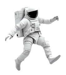 Wall Mural - astronaut spaceman illustration space station in outer space. transparent astronauts wear full space