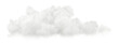 Natural soft cloudscape fluffy 3d illustration on transparent backgrounds png
