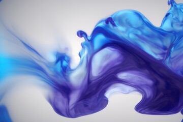 Wall Mural - blue liquid splash background created with generative ai