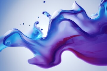 Wall Mural - blue liquid splash background created with generative ai