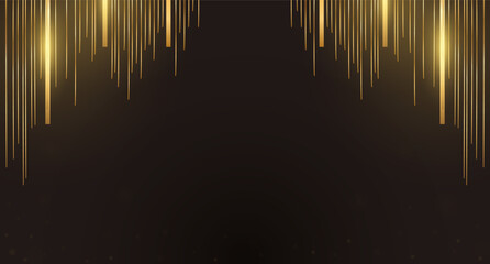 Abstract background with gold lines. Backdrop, template for premium banners, business and posters, billboards, flyers, signs and websites. Vector illustration for design