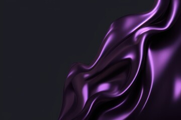 Wall Mural - 3d render purple wavy background created with generative ai