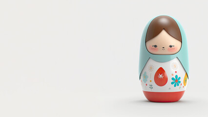 Sticker - Matryoshka Doll With Easter Egg.