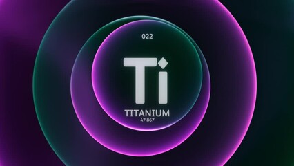 Canvas Print - Titanium Periodic Table Science Content Title Design Animation Loop Background