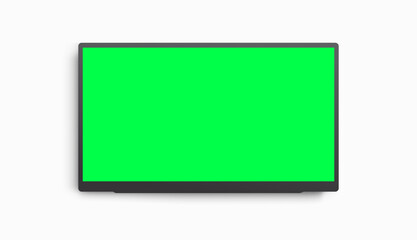 Wall Mural - realistic wide television green screen tv display isolated vector illustration