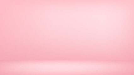 soft pink studio background with direct lighting. empty room with monochromatic wall and floor, spot