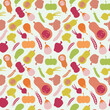 Seamless Varieties Colourful Vegetables Pattern Ideal for fabric, prints,wallpaper,background,
