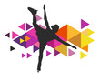 Figure skating sport graphic for use as a template for flyer or for use in web design.