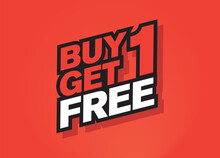 Buy one get one free sale and deals vector background